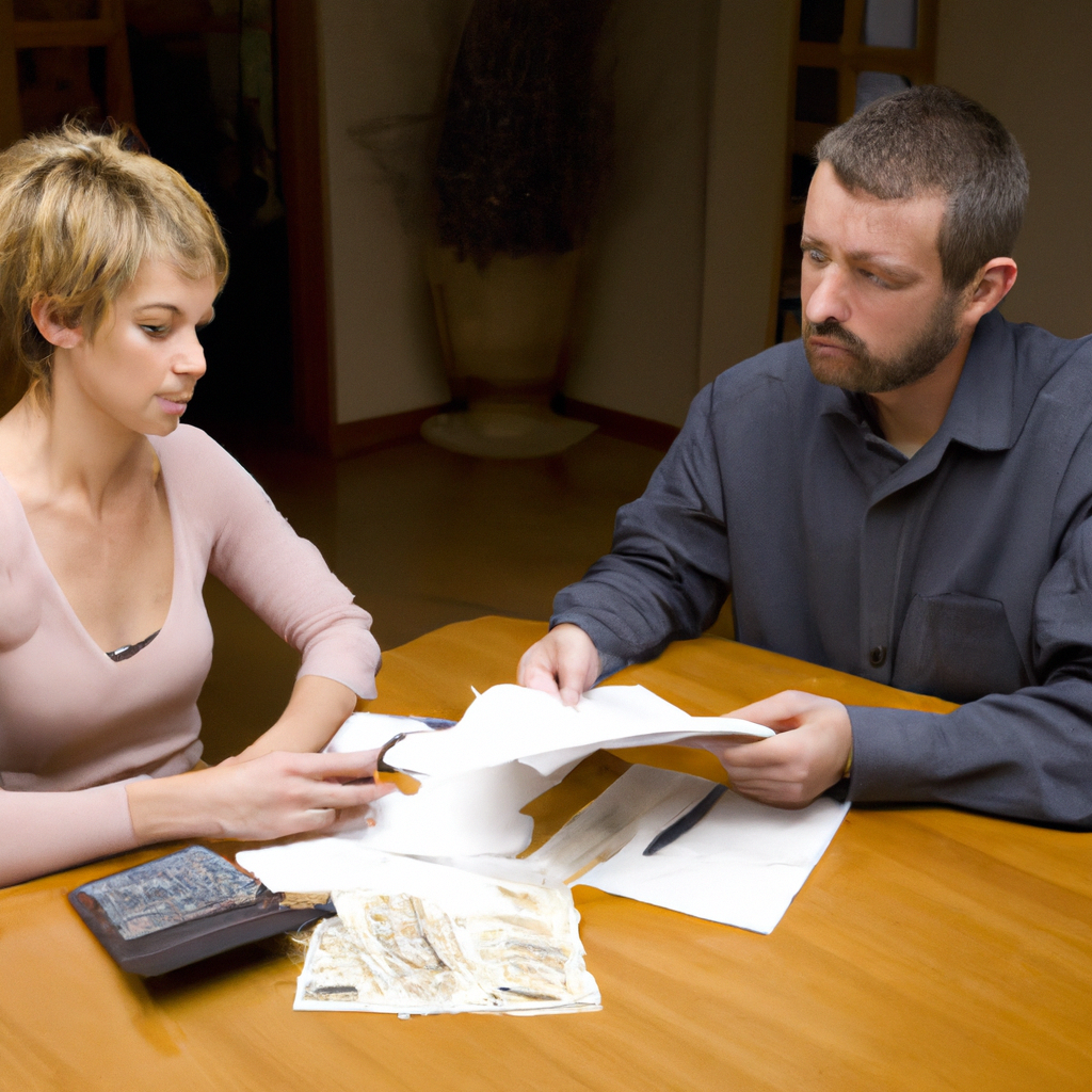 Couple discutant finances